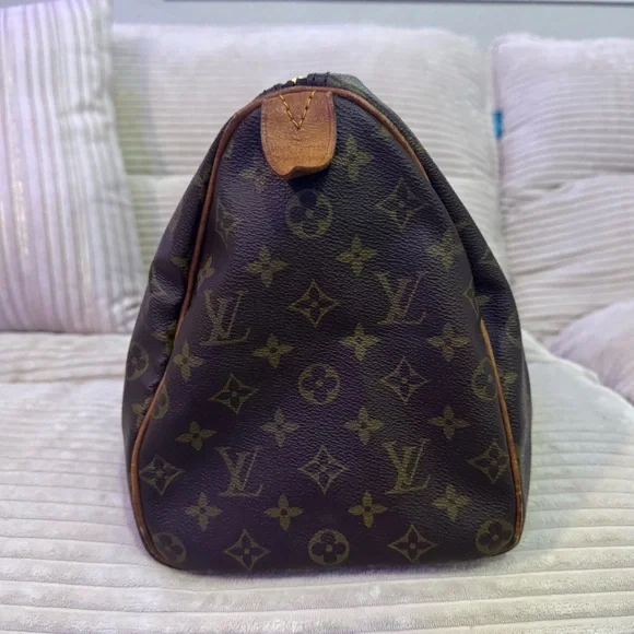 Louis Vuitton Dark Brown Monogram Satchel - Picture 4 of 8